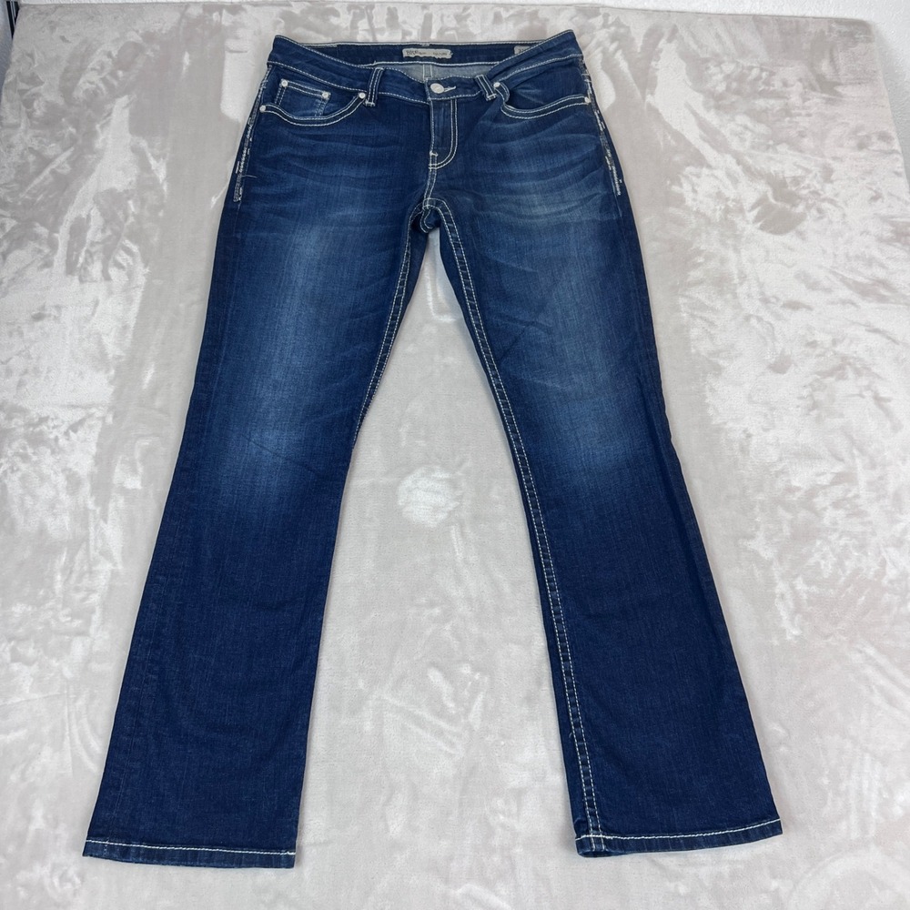BKE Culture Jeans Womens 31R Blue Denim Bootcut Casual Western Y2K Low Rise